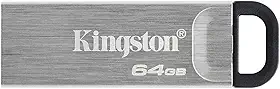 Kingston DataTraveler Kyson 64GB High Performance USB 3.2 Metal Flash Drive | Velocidades de até 200 MB/s | DTKN/64 GB