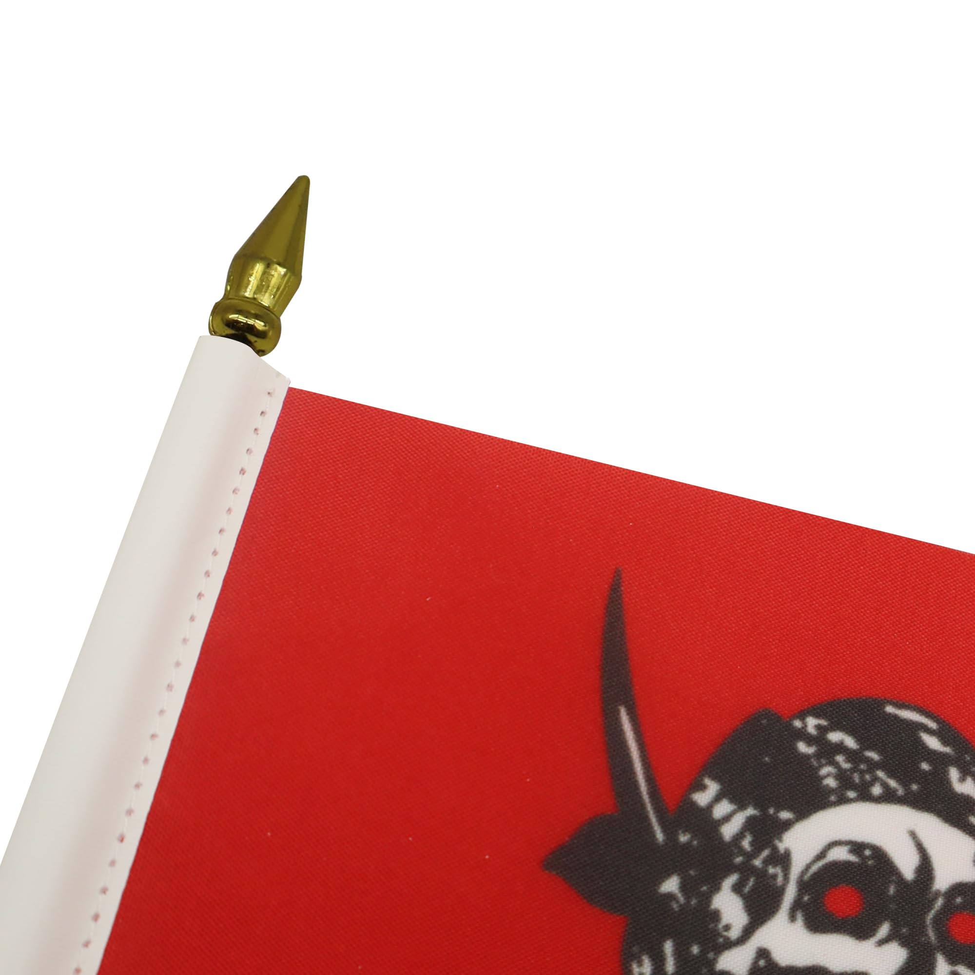 AZ FLAG, Pirate Red Skull Table Flag 4'' x 6'', Pirates Mini Desk Flag 100% Polyester 15 x 10 cm - Image 4