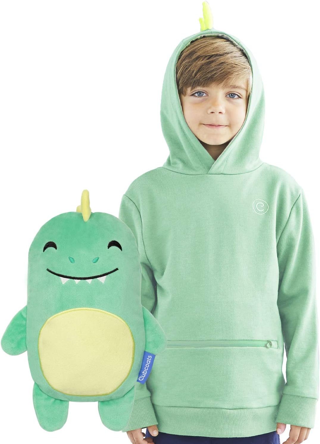 Cubcoats Dayo The Dinosaur - 2-in-1 Transforming Hoodie and Soft Plushie - Green
