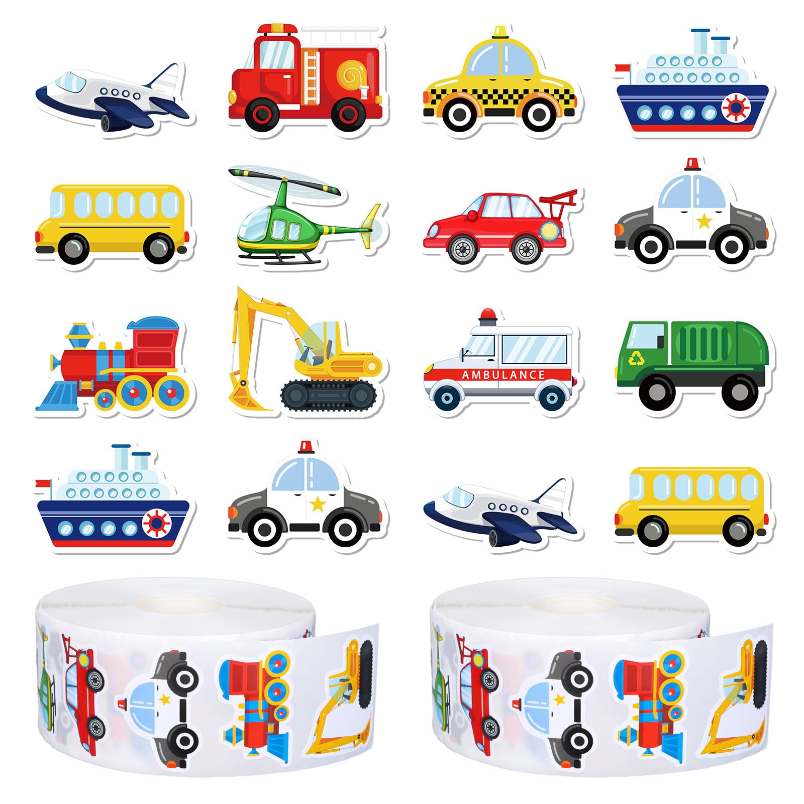 60 Autocollants Camions Et Véhicules Pour Enfants | Stickers Imperméables Décoratifs - Pour Valise, Bouteille, Guitare