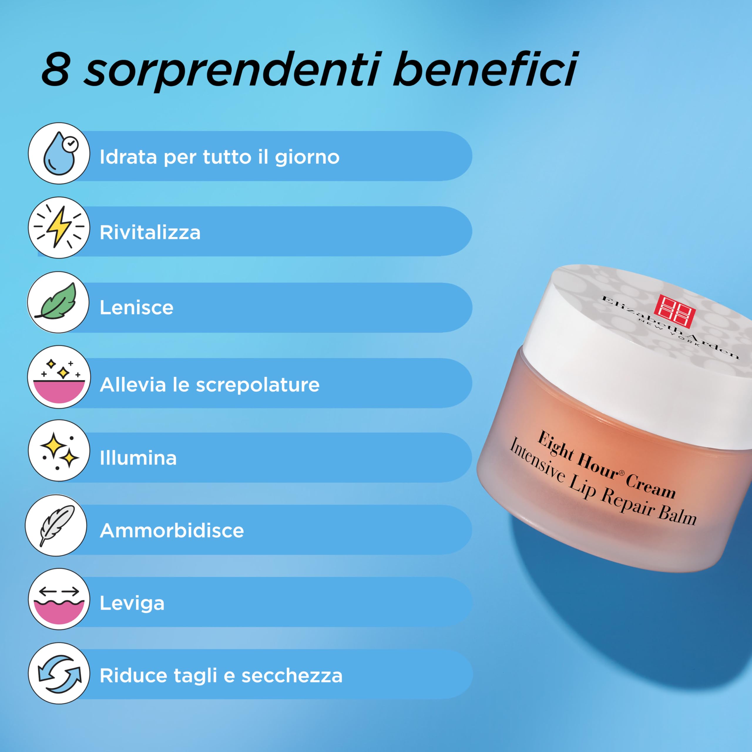 Elizabeth Arden Stick Protettivo Labbra, Neutro - 3.7 g & Eight Hour Lip Repair Balm Balsamo Labbra - 10 gr (11.6 ml)