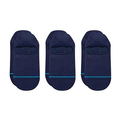 Stance Icon No Show 3 Pack Crew Cut Socks Shoes Dark Navy