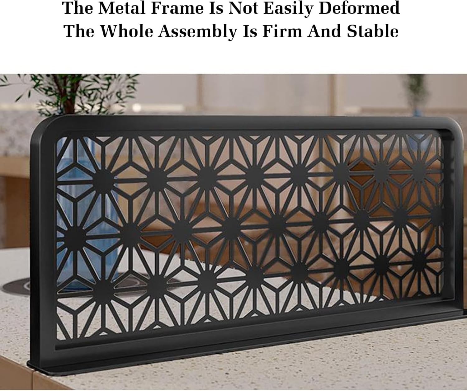 Pantalla de privacidad de la mesa de hierro, divisor de la encimera de la mitad de la pared para el área de comedor, bar del restaurante, división de metal resistente para la decoración del hogar de l