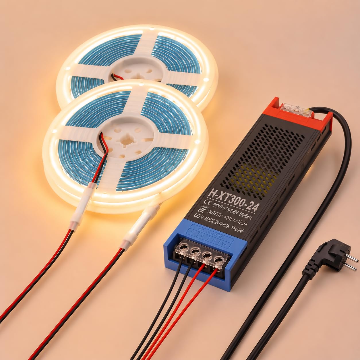 Striscia LED COB 20m Bianco Caldo 2700K, 24V, Striscia LED Flessibile Senza Punti Luce, CRI 93+, Tagliabile, Nastro LED per Camera da Letto, Cucina e Soggiorno