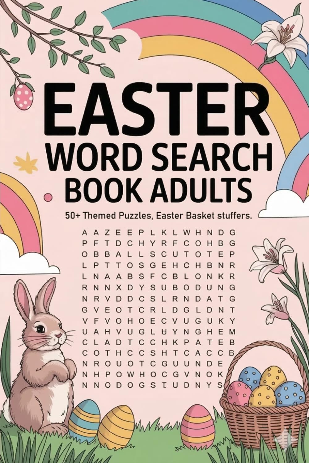 Easter Word Search Book for Adults: 50+ Themed Puzzles, Easter Basket Stuffers: Curated Activity Companion for Grown-Ups with Bunny Season Theme