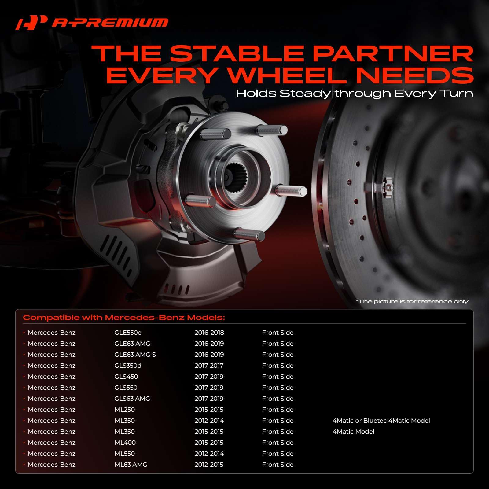 Amazon.com: A-Premium 2 x Front Wheel Bearing and Hub Assembly