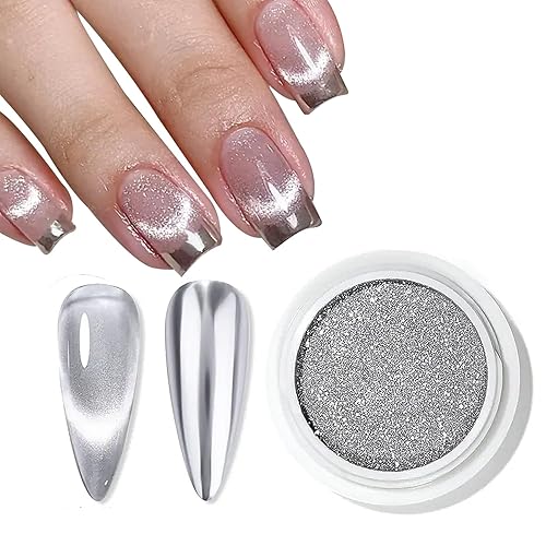 Cat Eye Chrome Nail Powder, Chrome Powder for Gel Nails