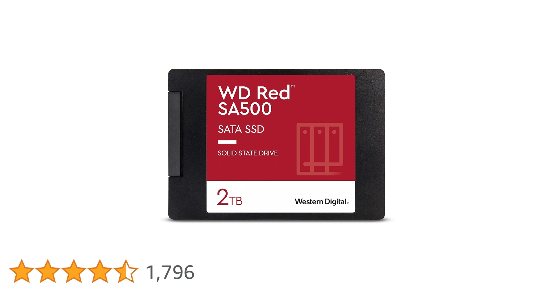 WD Red SA500 2TB 2.5インチ SATA SSD 正常判定品 Western Digital Red SA500 NAS 2TB 3D NAND Internal SSD