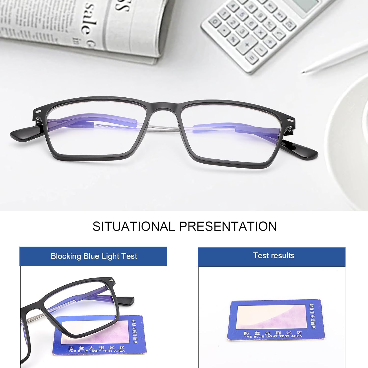 YIMI Blue Light Blocking Glasses Photochromic Gray Sunglasses for Men and Women Day Night Gaming TV Phones Computer Eyeglasses UV Protection Anti Glare Shade Lightweight Eyewear Full Frame Spectacles - Image 3