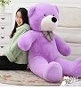 Special Gift for Lover - 140 Cm Giant SIZE Cute Plush Big Bear with Bow Tie - Special Price Lilac