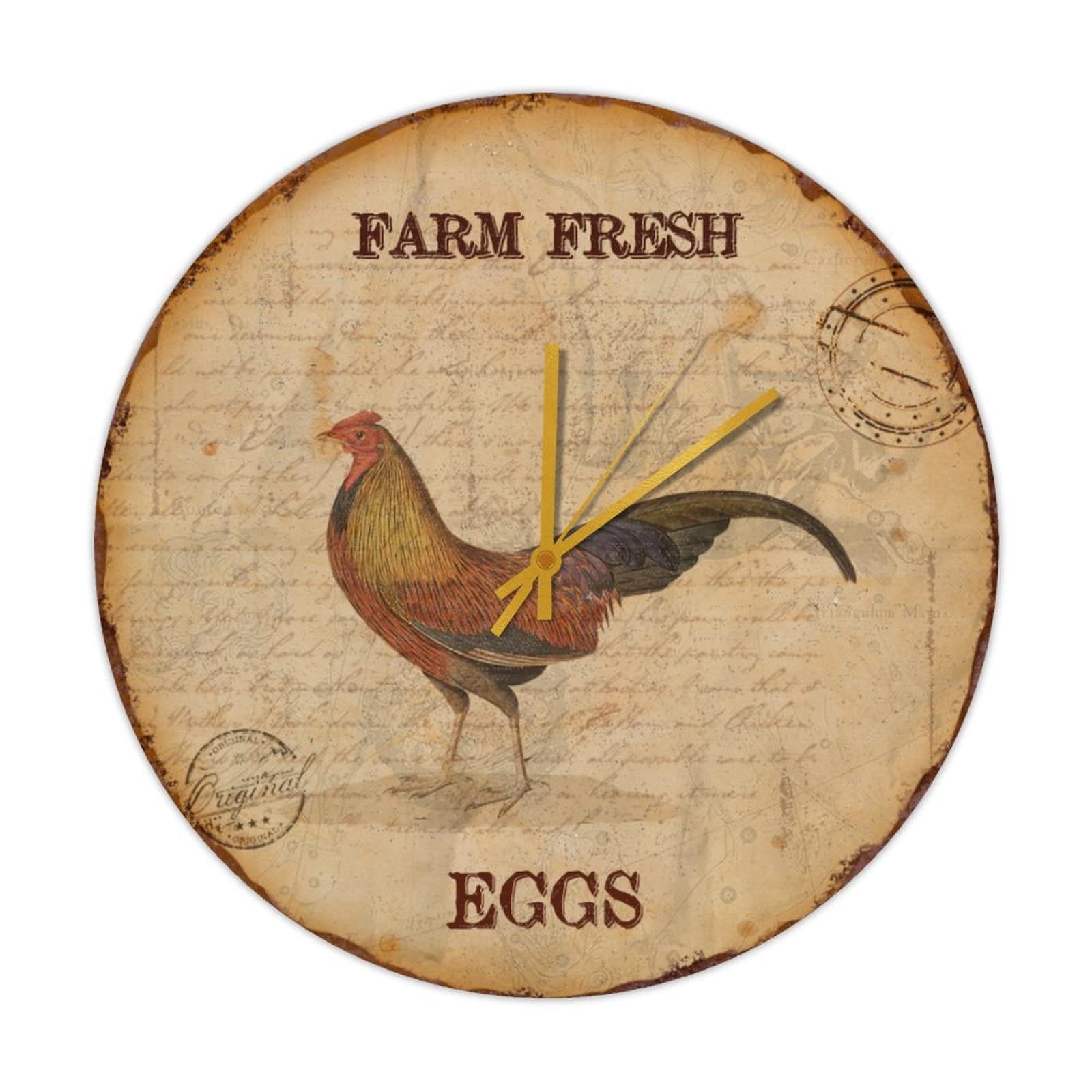 Horloge murale coq silencieuse mécanisme sans tic-tac