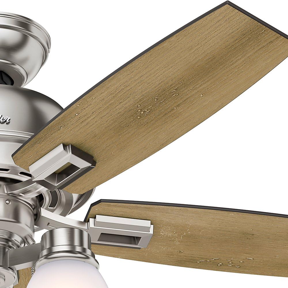 Hot Deals Hunter Donegan Indoor Ceiling Fan with LED Lights and Pull Chain Control, 44, Bronze/Dark