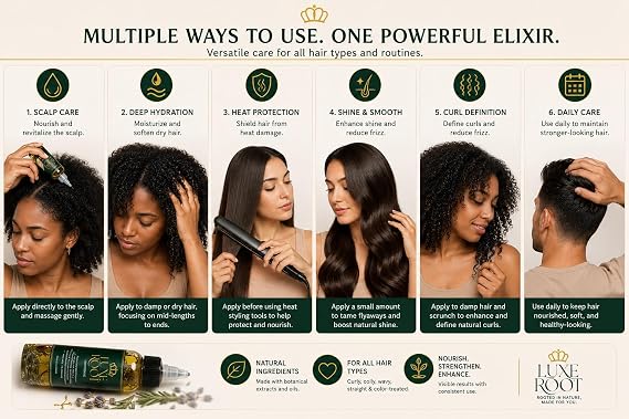 Rosemary Hair Growth Oil 4.04 fl oz (120ml) Real Rosemary Infused Scalp Oil with Biotin, Castor, Argan & Peppermint Oils Hair Strengthening & Thickening Treatment for Women & Men