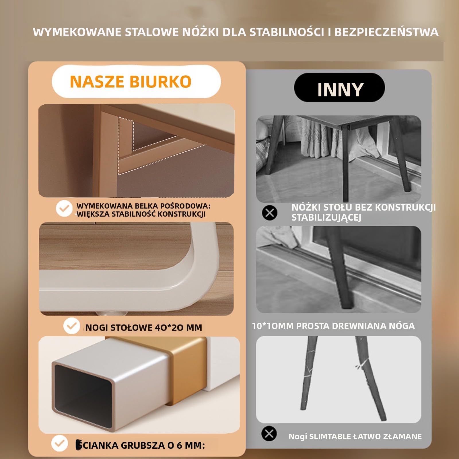 Nowoczesne Biurko Komputerowe w Prostym Stylu, Stół Nauki, Biurko Pisania, Stół PC do Domowego Biura, Sypialni