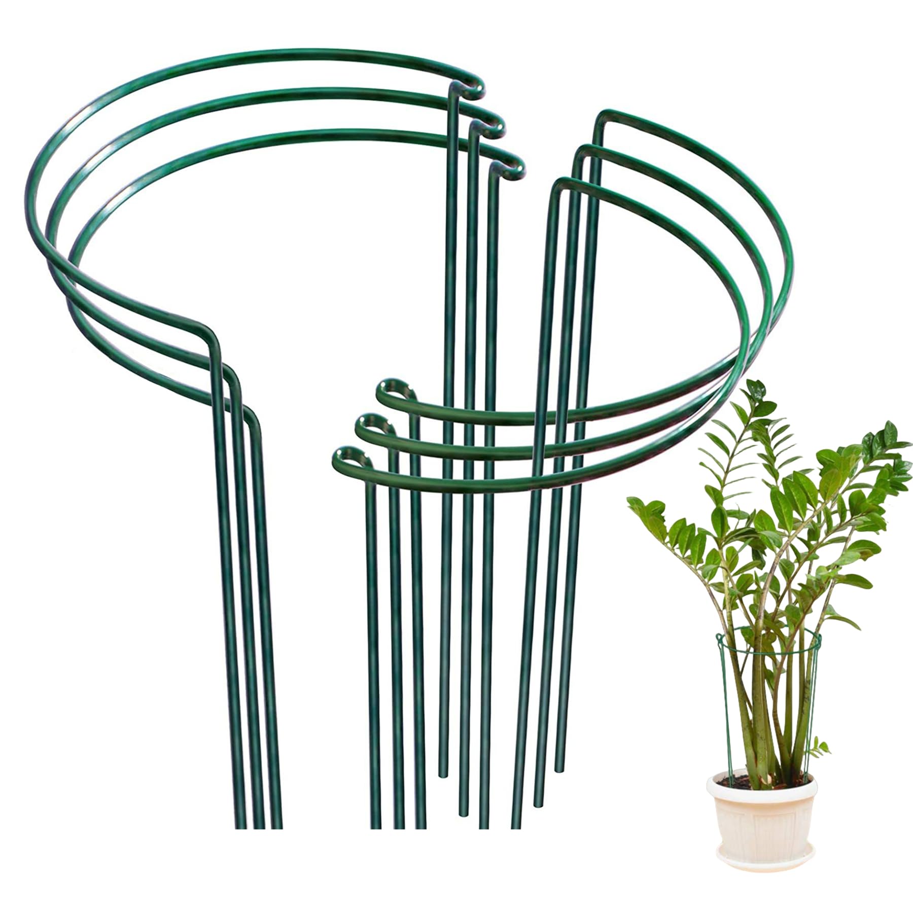 Trlyane 6 Pack Plant Support Stakes for Outdoor Plants, 40 x 25 cm