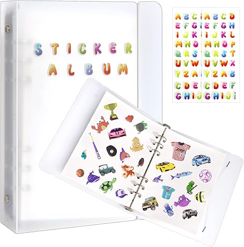 Álbum de colección de libros de calcomanías, 40 hojas, álbum de calcomanías reutilizables para coleccionar calcomanías, carpeta de almacenamiento en