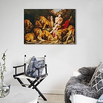 Amazon.co.jp: Peter Paul Rubens 印刷ポスター「獅子奮迅の