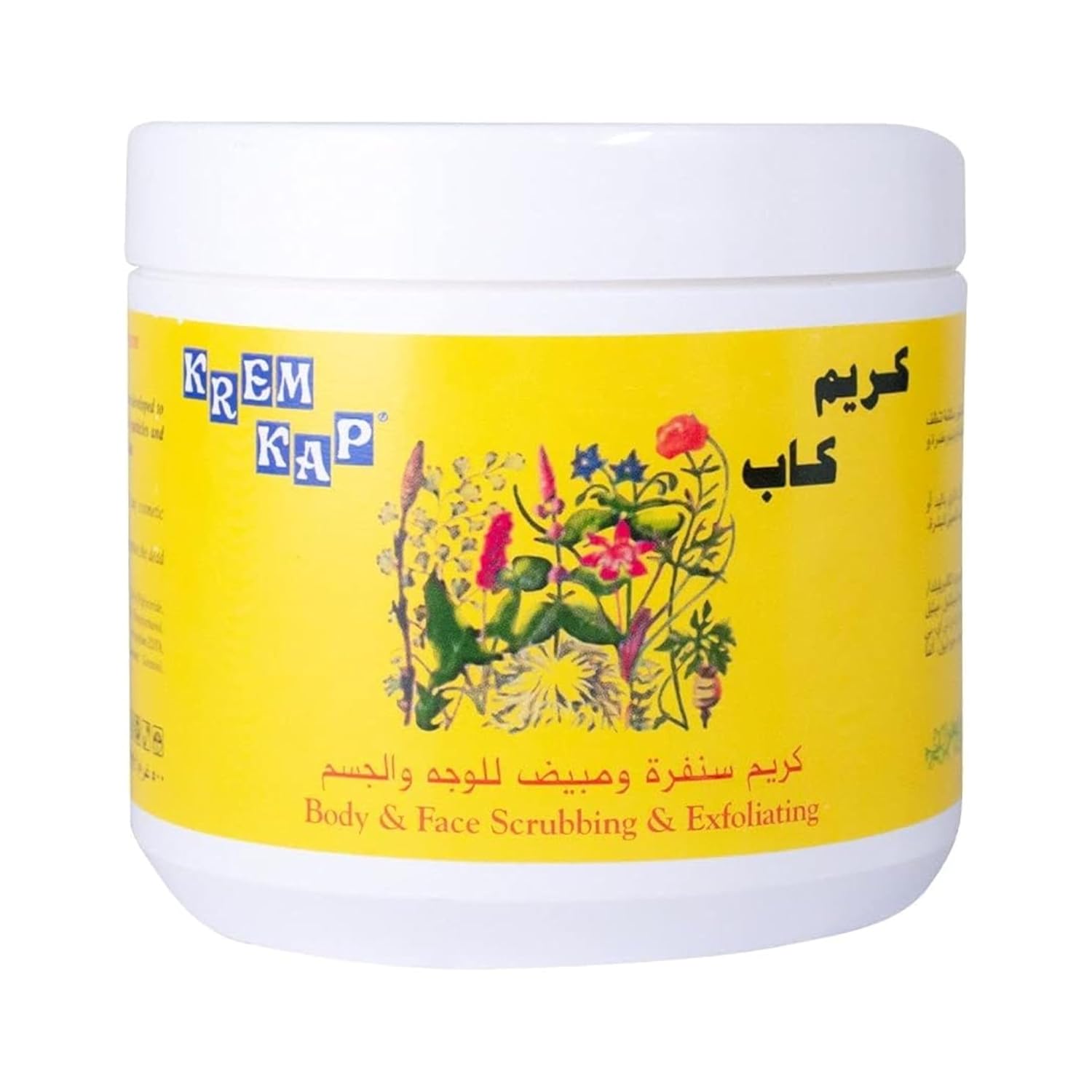 KREM KAP Exfoliating & Hydrating Body & Face Scrub, For All Skin Types, Remove Dead Skin, Increase Skin Smoothness, 500 ml |16.90 Oz - Unscented