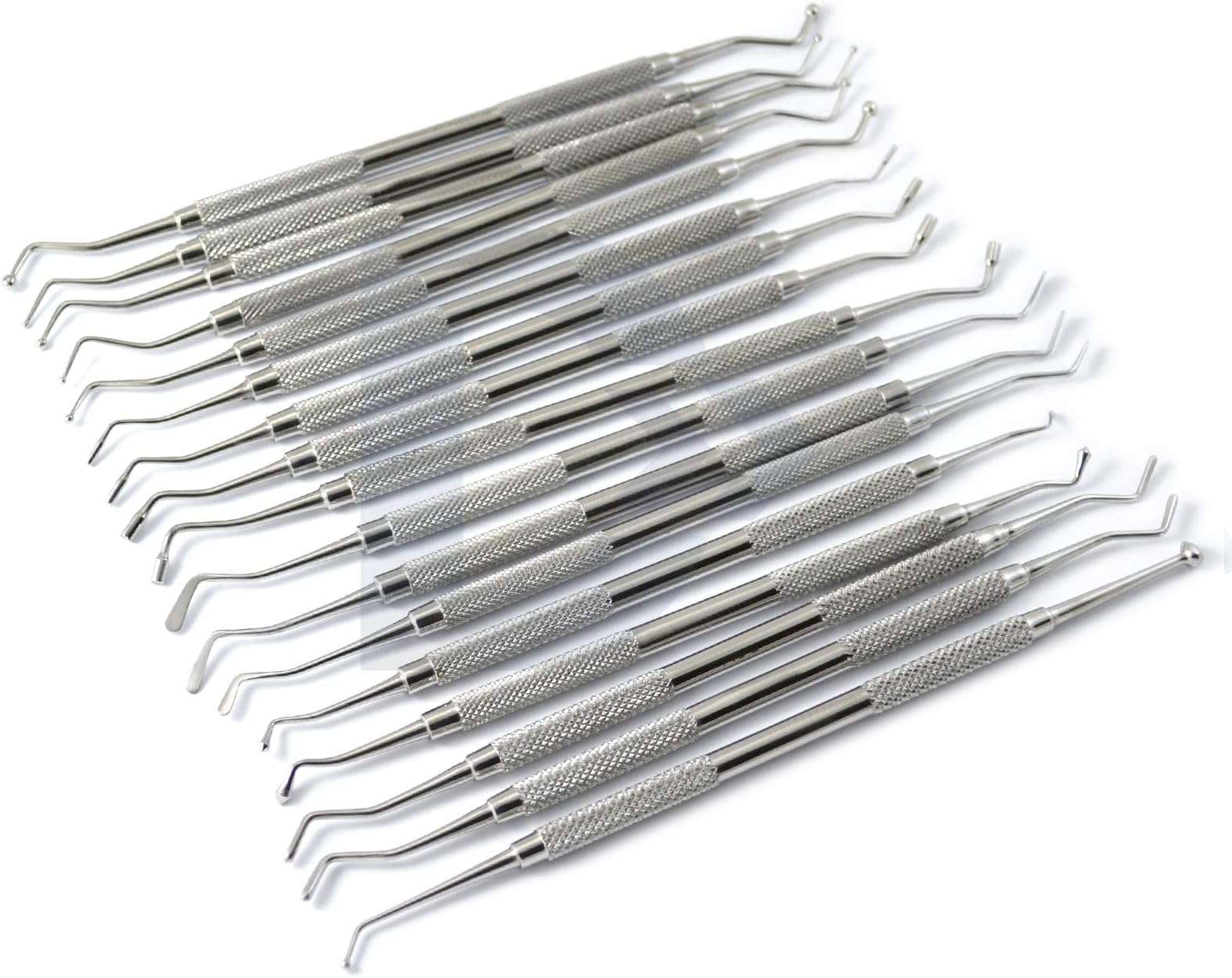 Professional Dental Filling Instruments Amalgam Composite Plastic 17 Pieces Restoration Smooth Plugger Westcott Flat Plastic Spatula Ball Burnisher