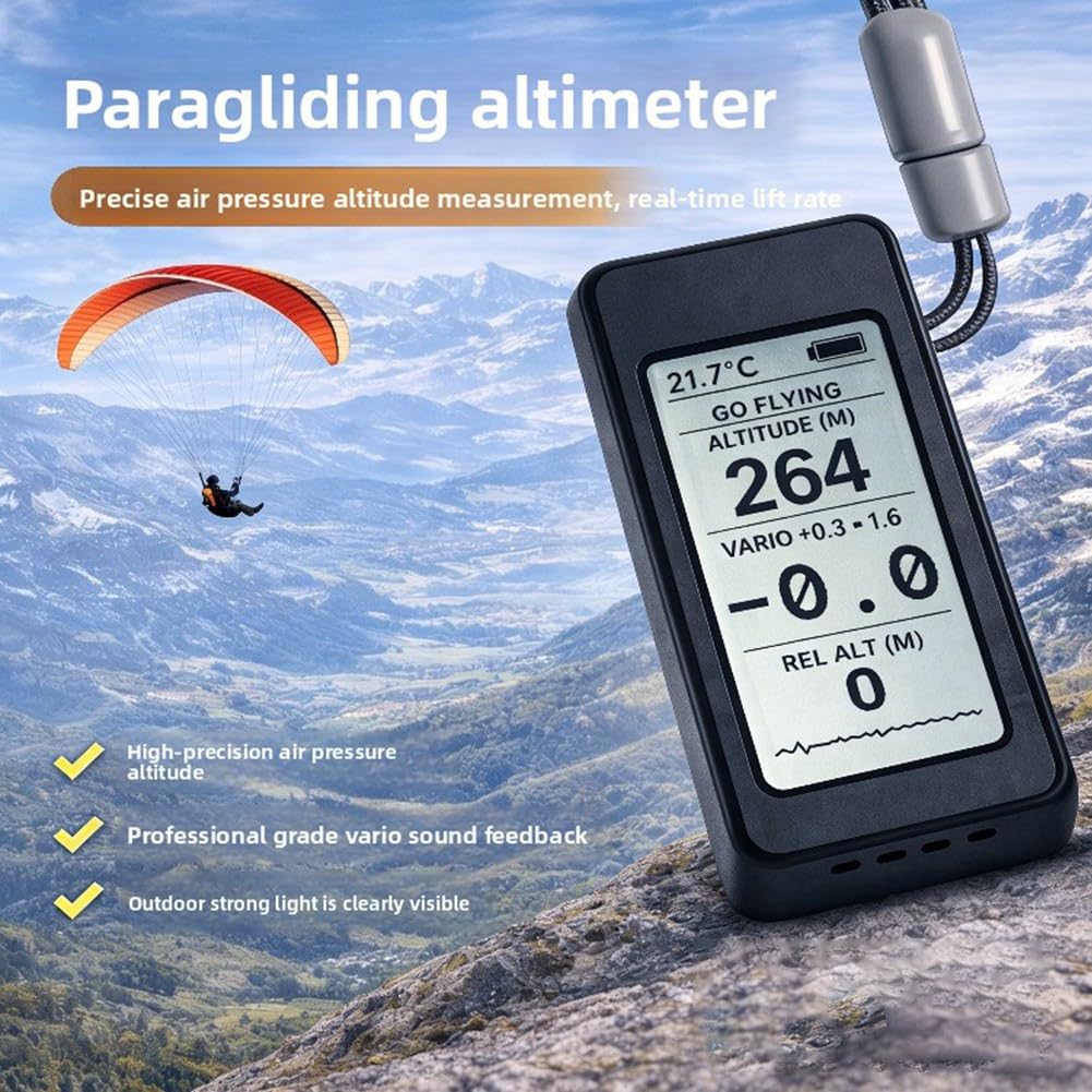Altimètre de Parapente de Précision de 2,13 Pouces, Compatible avec la Connexion Bluetooth