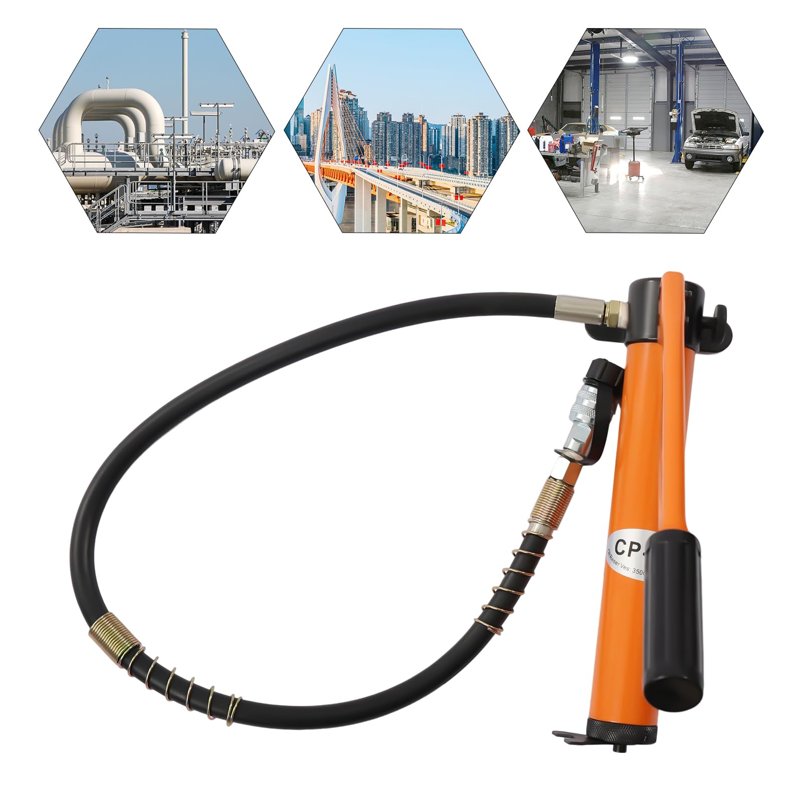 Pompe hydraulique manuelle - Presse hydraulique 70 Mpa CP-180 - Réserve d'huile 350 cc - Ergonomique - Compact et léger