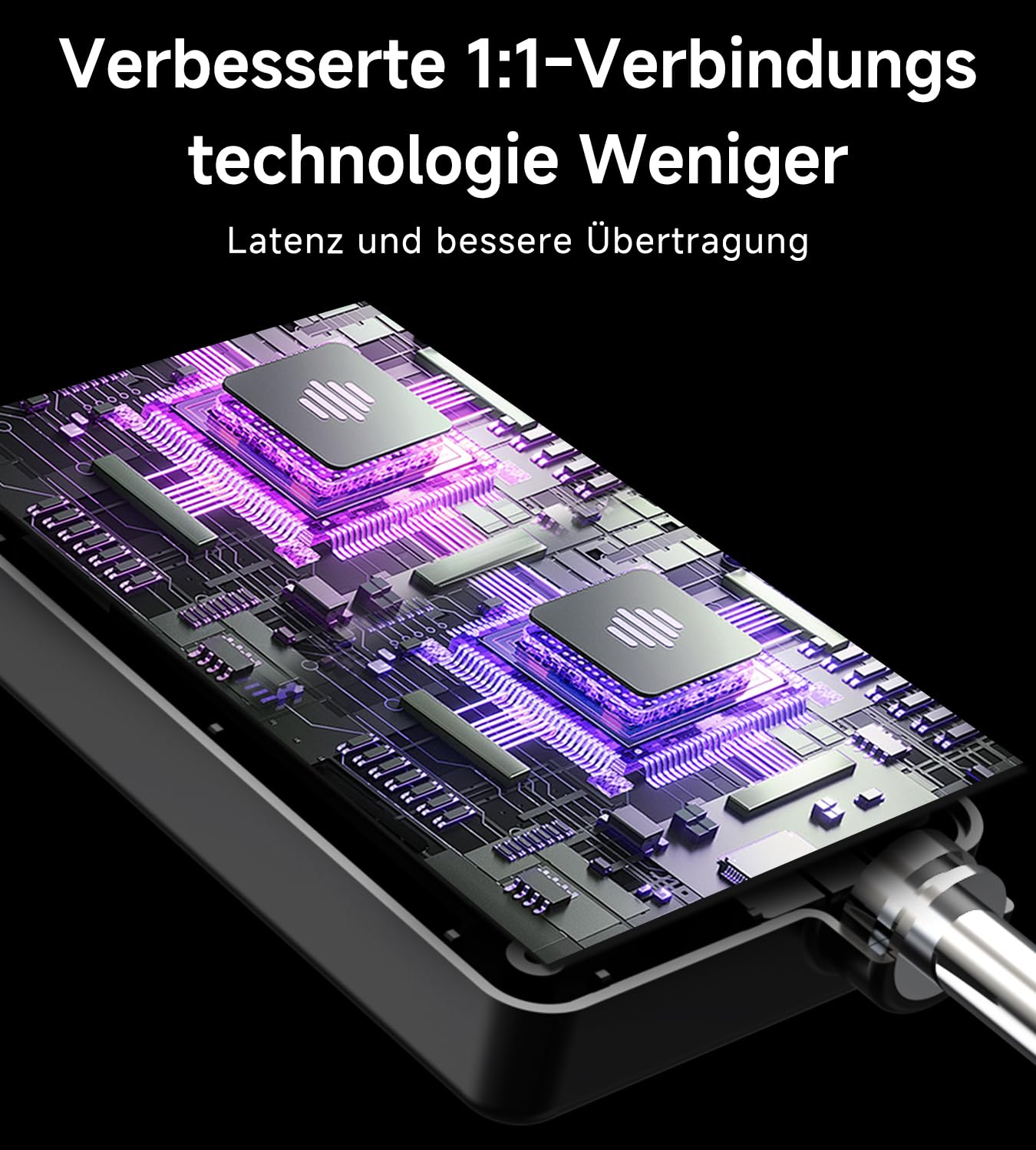 ECHOMUSSY Mikrofon Kabellos, Wiederaufladbare Kabellose Doppel mikrofone Mit 1:1-Chip-Verbindung Und LED-Leuchten, 40 Stunden Laufzeit, 200 Fuß Empfangsreichweite, Karaoke Mikrofon Zum Singen
