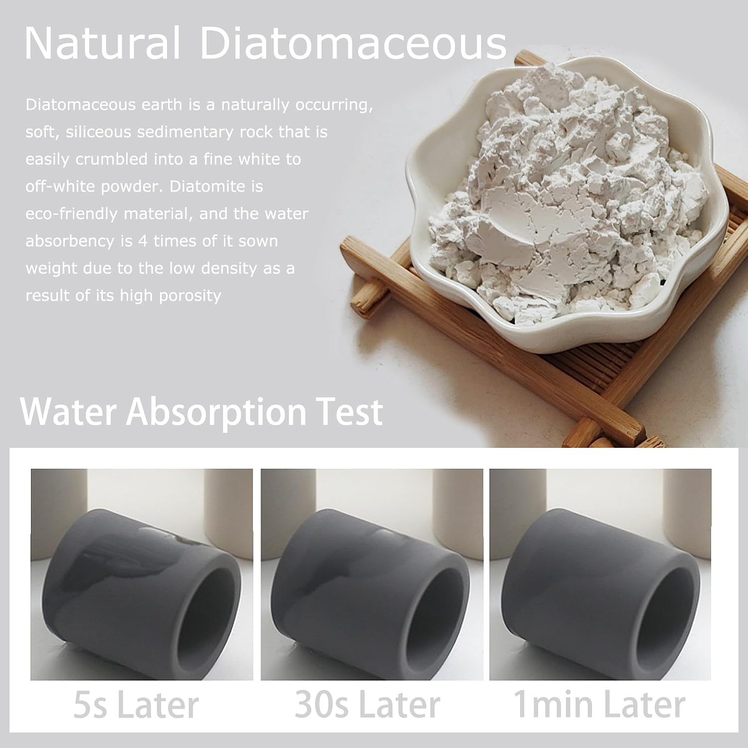 Diatomite Toothbrush Holder, Quick Dry Bathroom Stand
