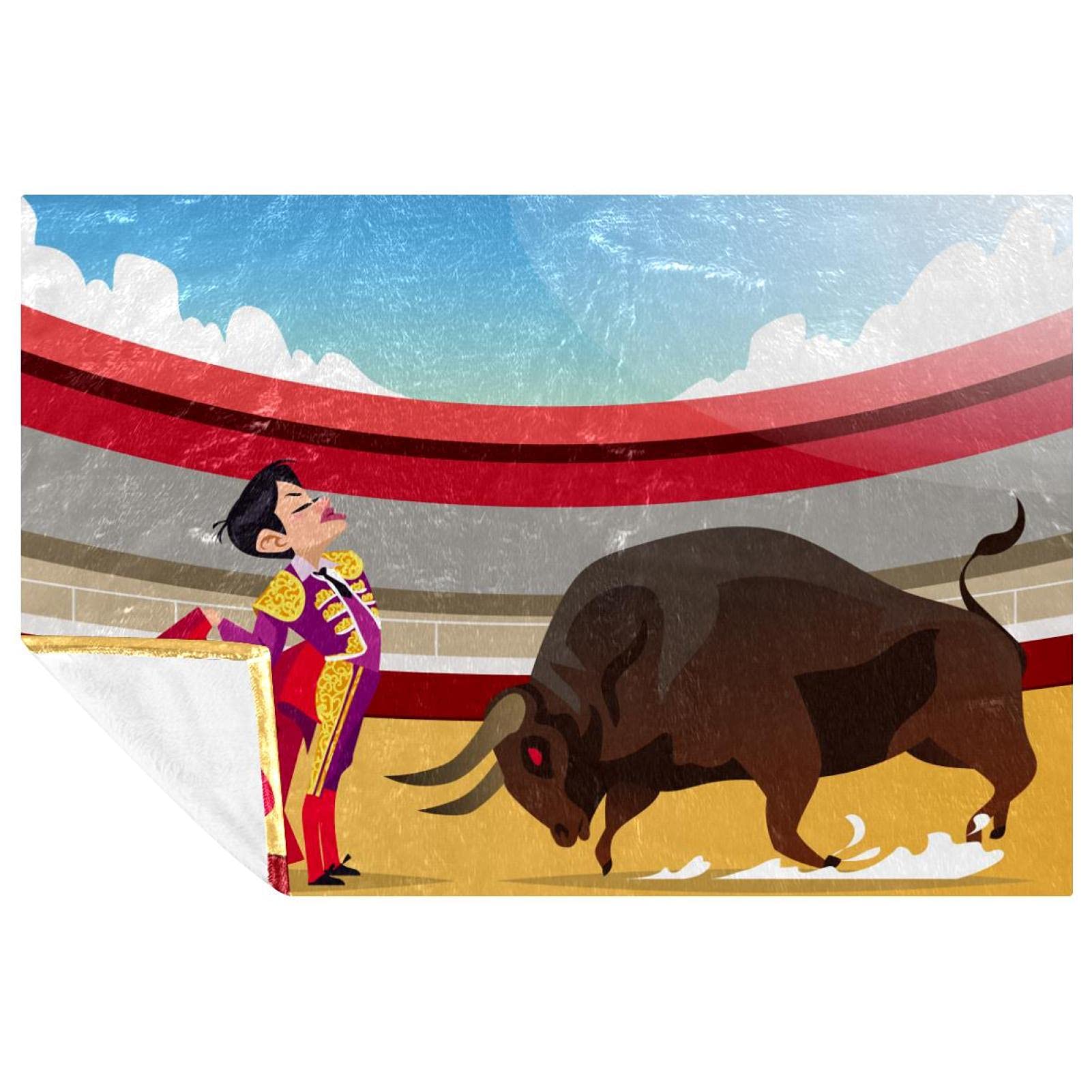 Couverture douce Bullfighter anti-froid pour canapé et lit