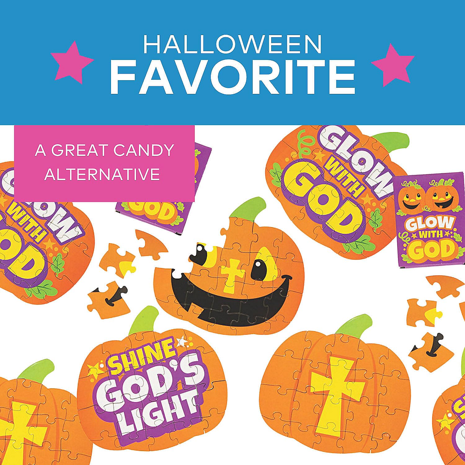 Halloween Mini Puzzles – 12-Piece Party Favors Or Trick-or-Treat Toys