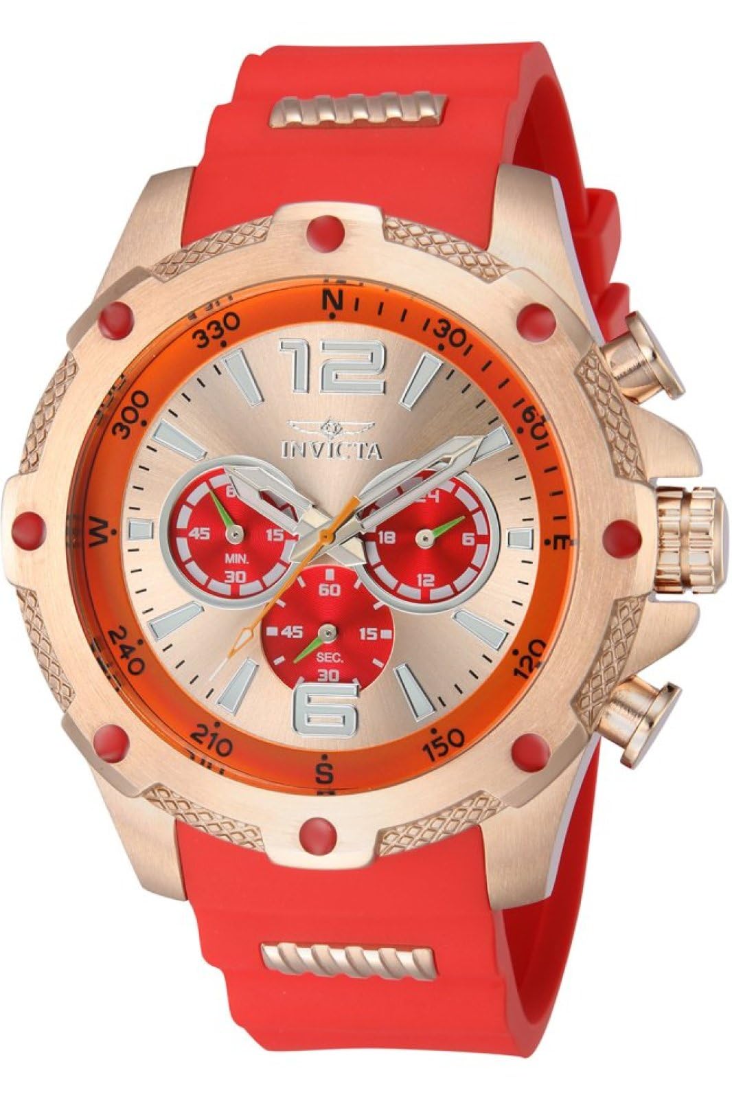Invicta Stainless Steel I-Force Analog Orange & Red & Ivory Dial Men Watch - 43004, Red Band (B0BZBF5ZFY) Amazon Price History, Amazon Price Tracker