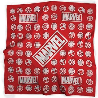 Bandana Marvel Brick 7 Marvel Universe Icons Collage Rosso Bianco