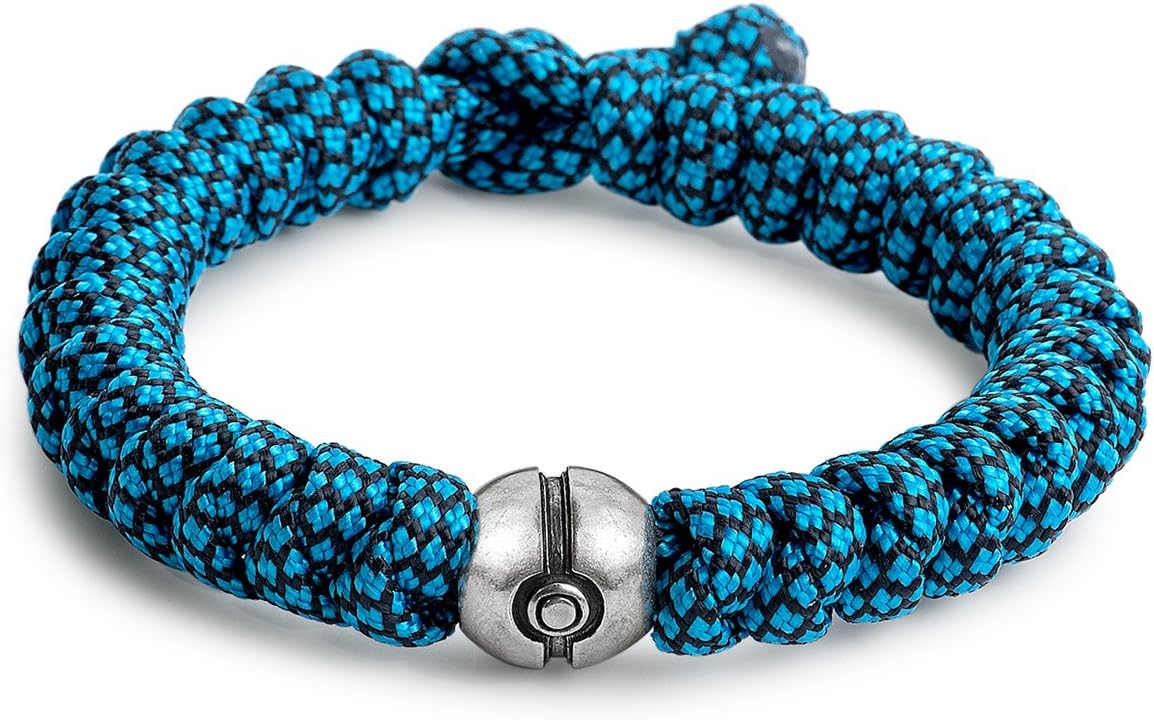 Kayder Snake Knot Paracord Bracelet with Personalized Retro Metal Accessories (Skull, Egg, Etc)