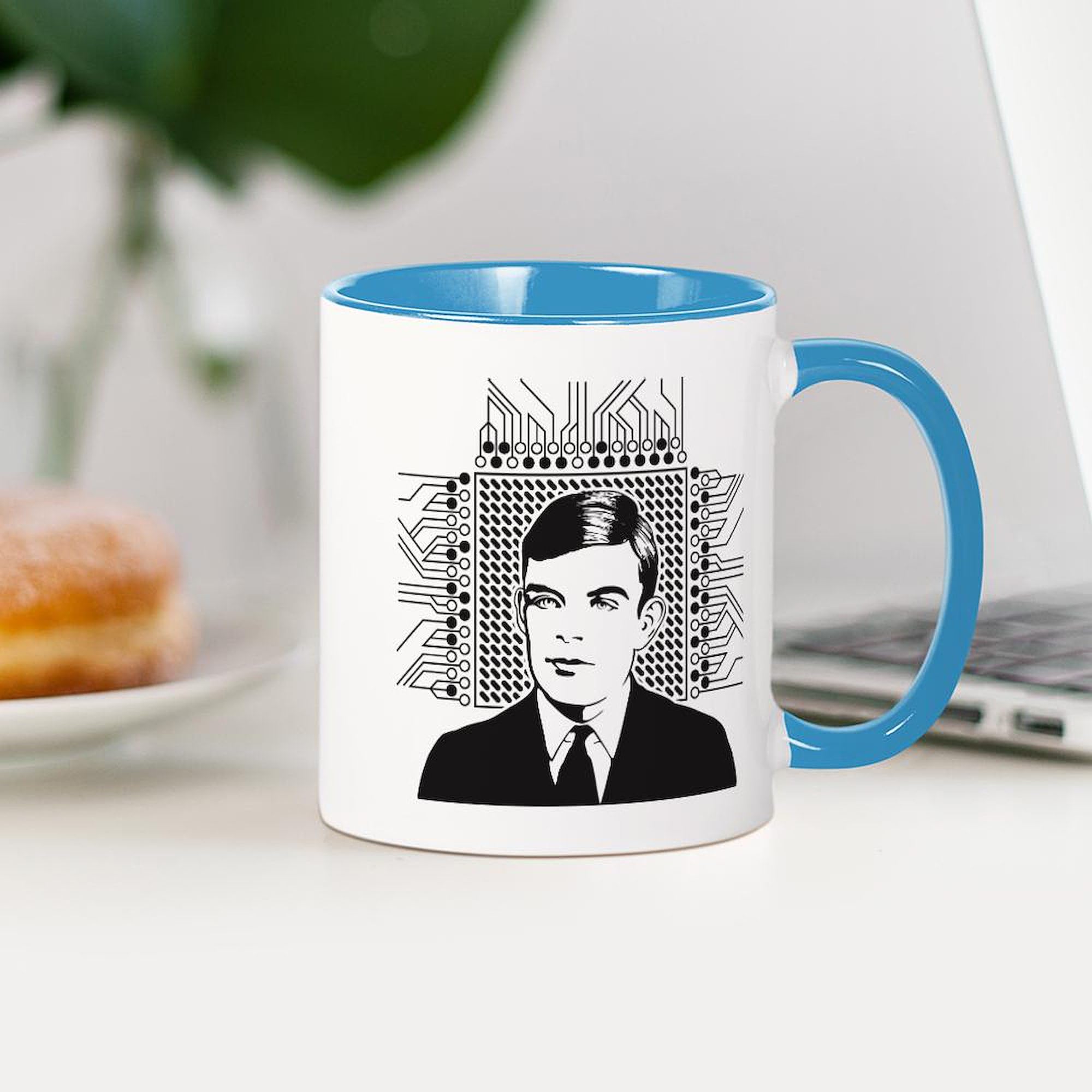 Amazon.com | CafePress Alan Turing Portrait Mugs 11 oz (325 ml) Ceramic Coffee  Mug: Coffee Cups & Mugs