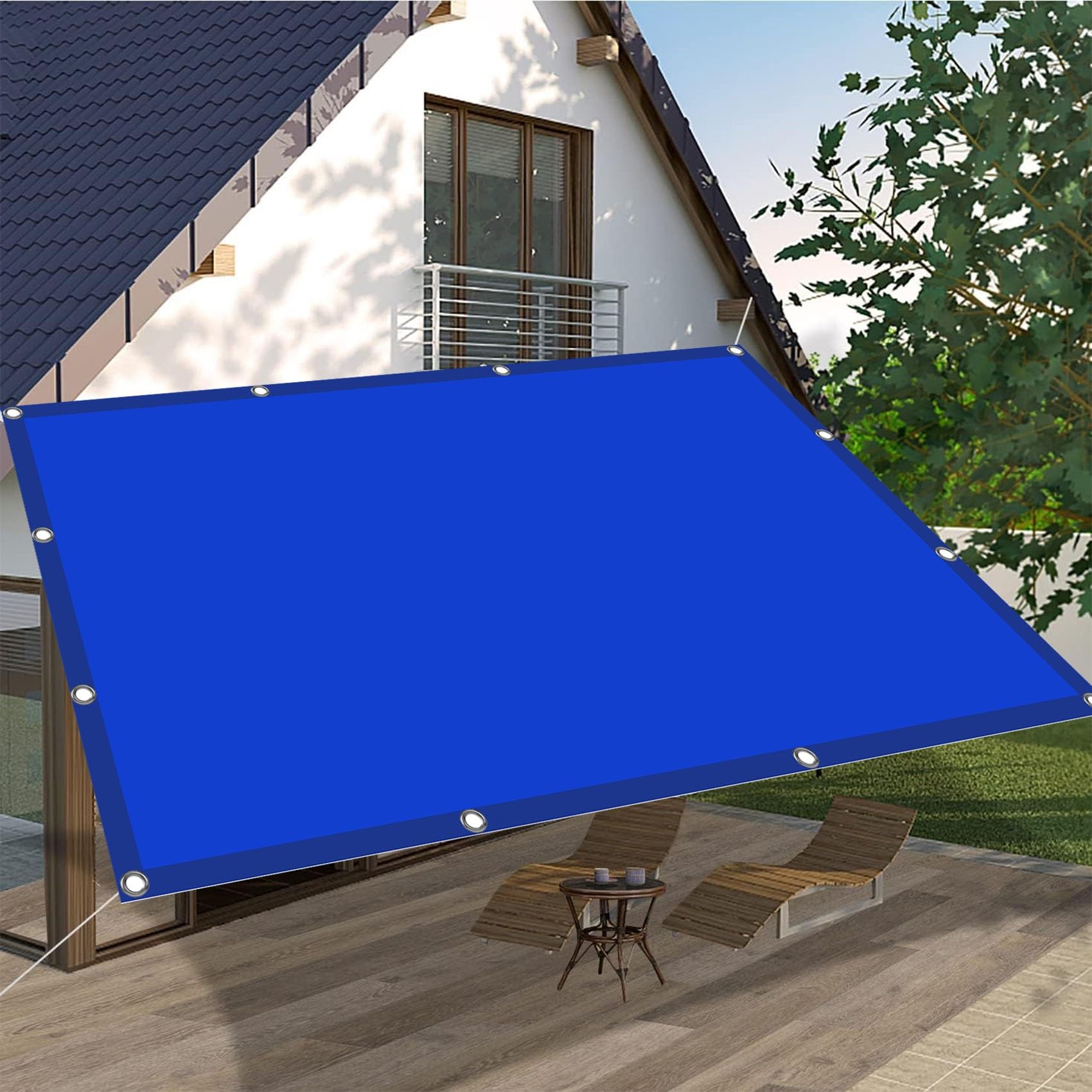 Toile d'ombrage 1.7 x 5 m idéale pour le camping et les repas en terrasse