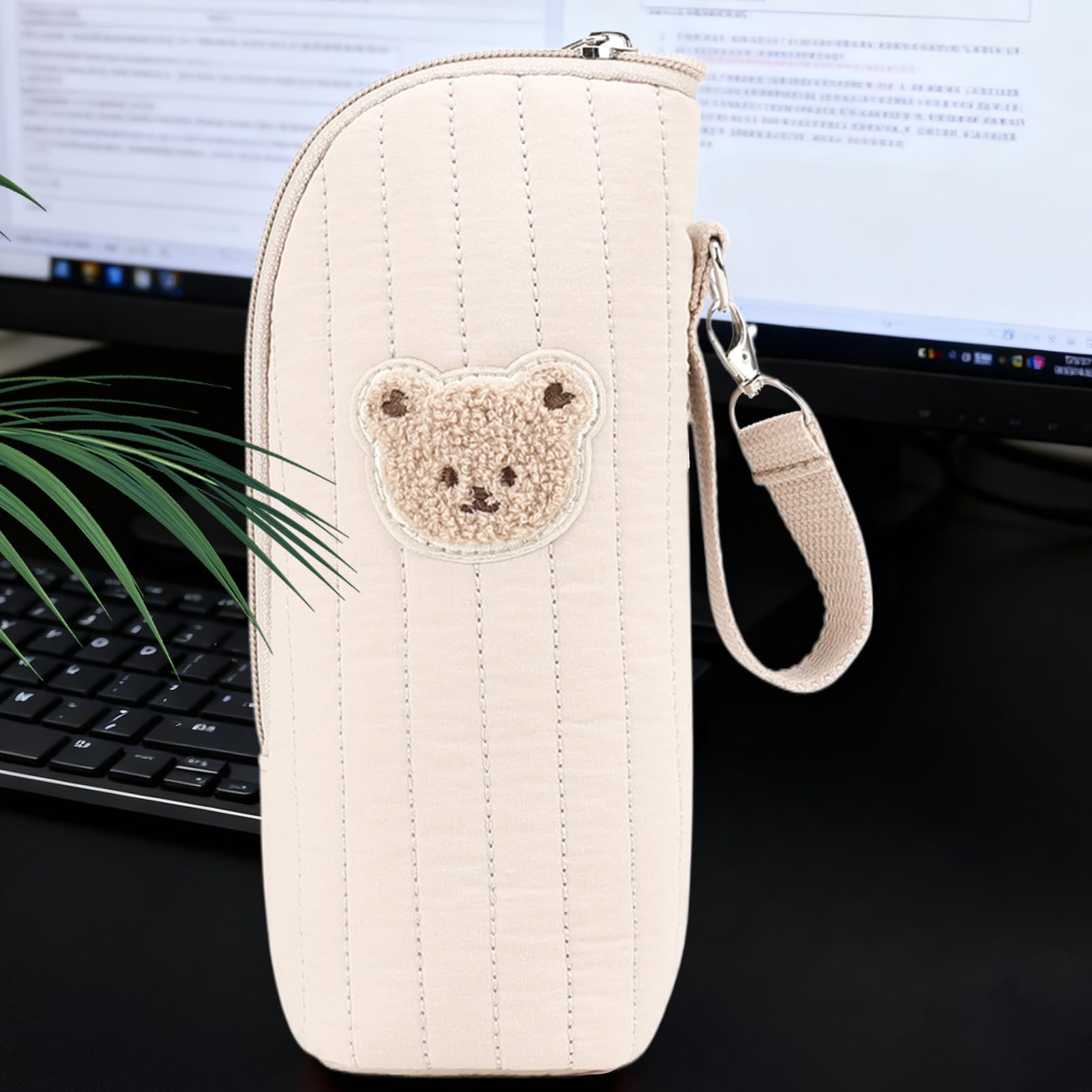 Isolierte Tasche für Babyflaschen, Thermobehälter für Milchflaschen, niedliche Fütterungstasche mit Bärenmuster, tragbar, zur Aufbewahrung von Muttermilch, Kaki, Consulte la descripción, Siehe