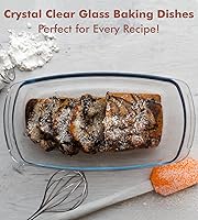 Vista 7 de Razab Molde grande de vidrio para pan de 7.6 tazas/1800 ML/1.9 cuartos con tapas - Molde para pastel de carne sin BPA, tapas herméticas, mango