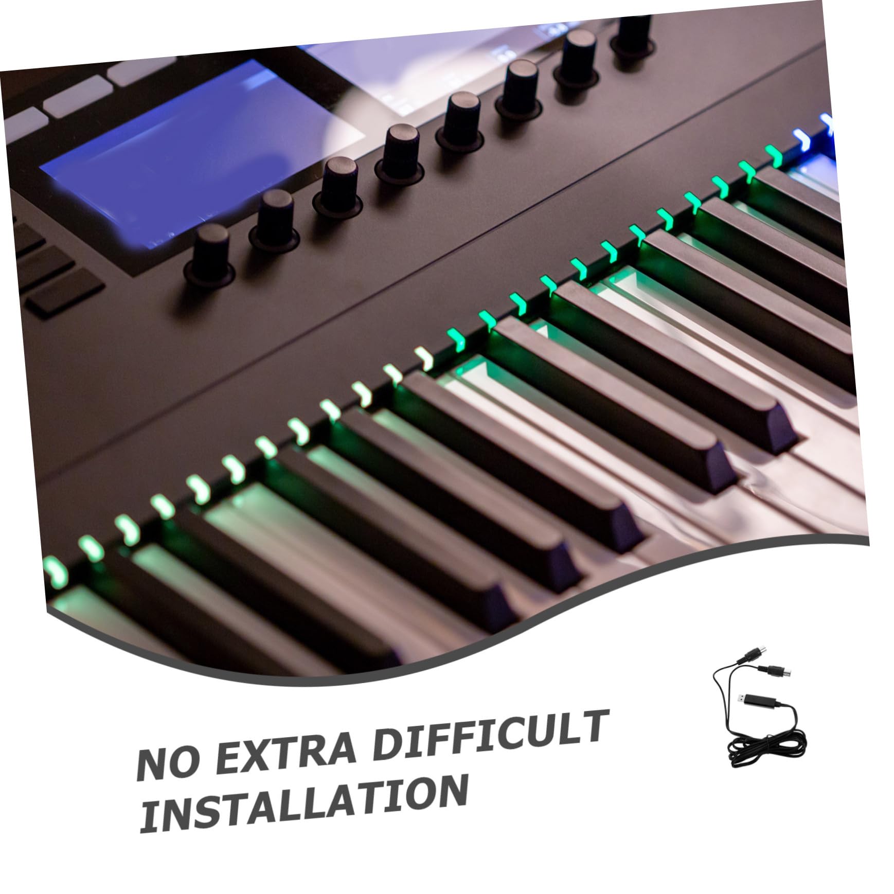 ibasenice 3pezzi Cavo Convertitore Midi Usb Per Tastiera Musicale Adattatore Professionale Per Pc Laptop Compatibile Con e Trasmissione Dati Veloce e Stabile