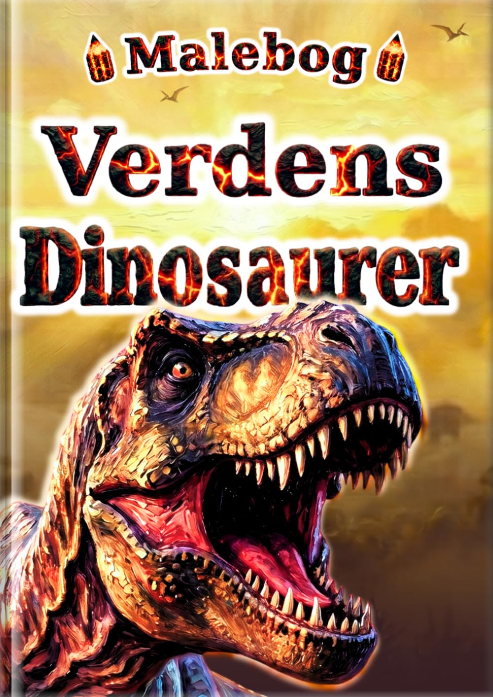 Malebog: Verdens dinosaurer: 60 realistiske farvelægningssider med 30 fantastiske dinosaurer | Farvelæg, lær og udforsk sammen med seriens ... (Alle børns malebog – leksikonserien –)