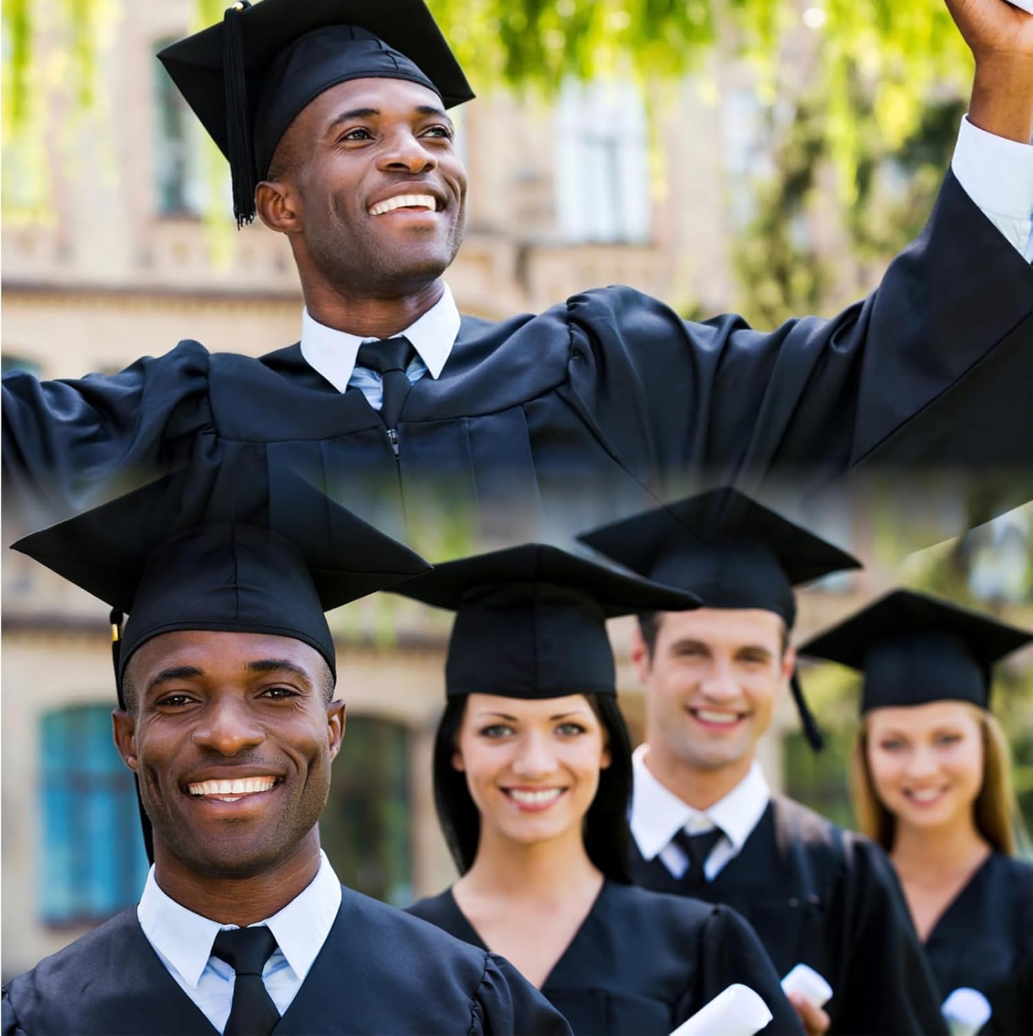 Unisex Adult Matte Graduation Cap with 2024+2023 Tassel Year Charm for High School & Bachelor Master - Image 6