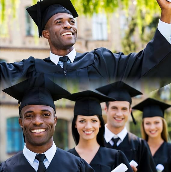 Unisex Adult Matte Graduation Cap with 2026 Tassel Year Charm for High School & Bachelor Master