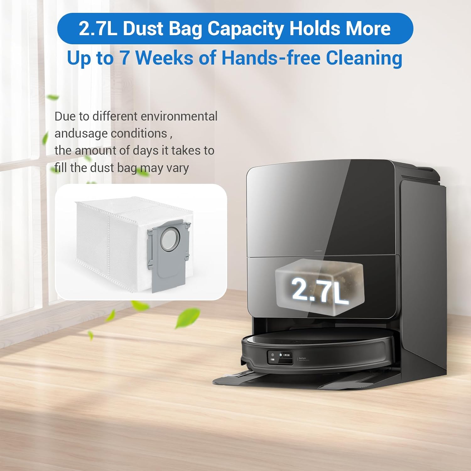 26Pcs Replacement Accessories Compatible with for Roborock Saros 10R Robot Vacuum Parts Kit, 2 Main Brush, 4 Hepa Filter, 6 Mop Pads, 6 Side Brush, 6 Dust Bags, 1 Screwdriver 1 Clean Tool