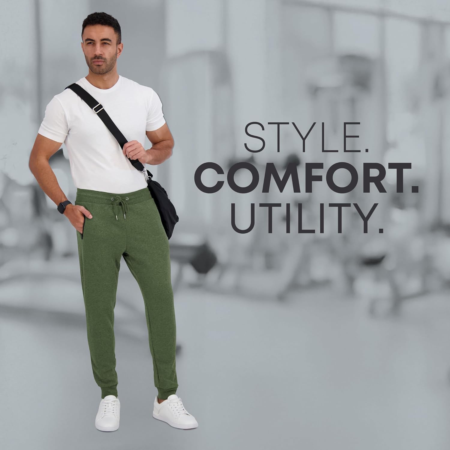 Fleece Mens Joggers with Zipper Pockets, Mens Sweatpants, Workout Sweats for Men S-2XL - Image 6