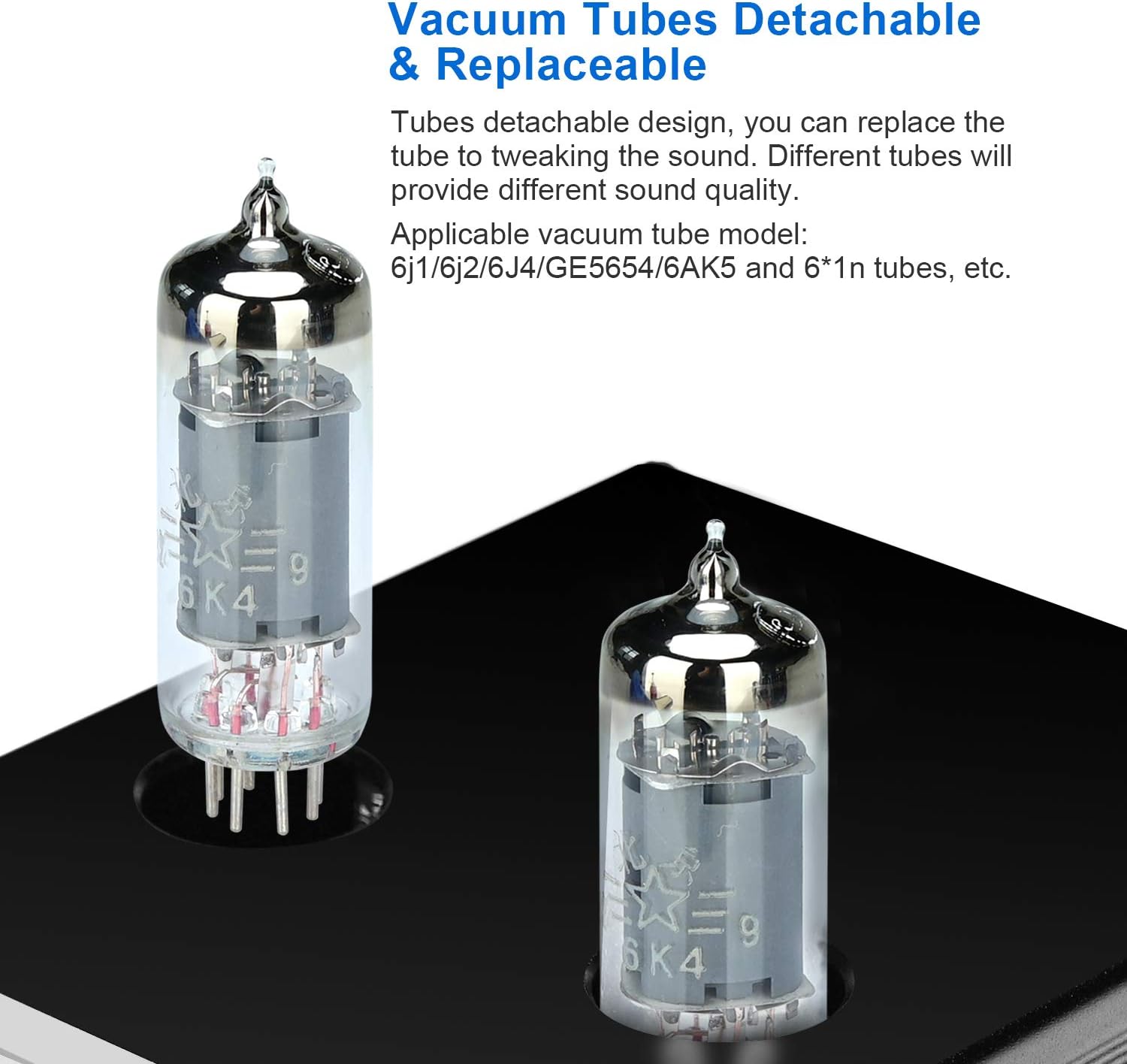 Holiday Deals 🛒 SUCA AUDIO Tube Preamplifier for Home Audio Player Mini Hi-Fi Stereo Preamp with Treble & Bass Control (6K4 Tubes)