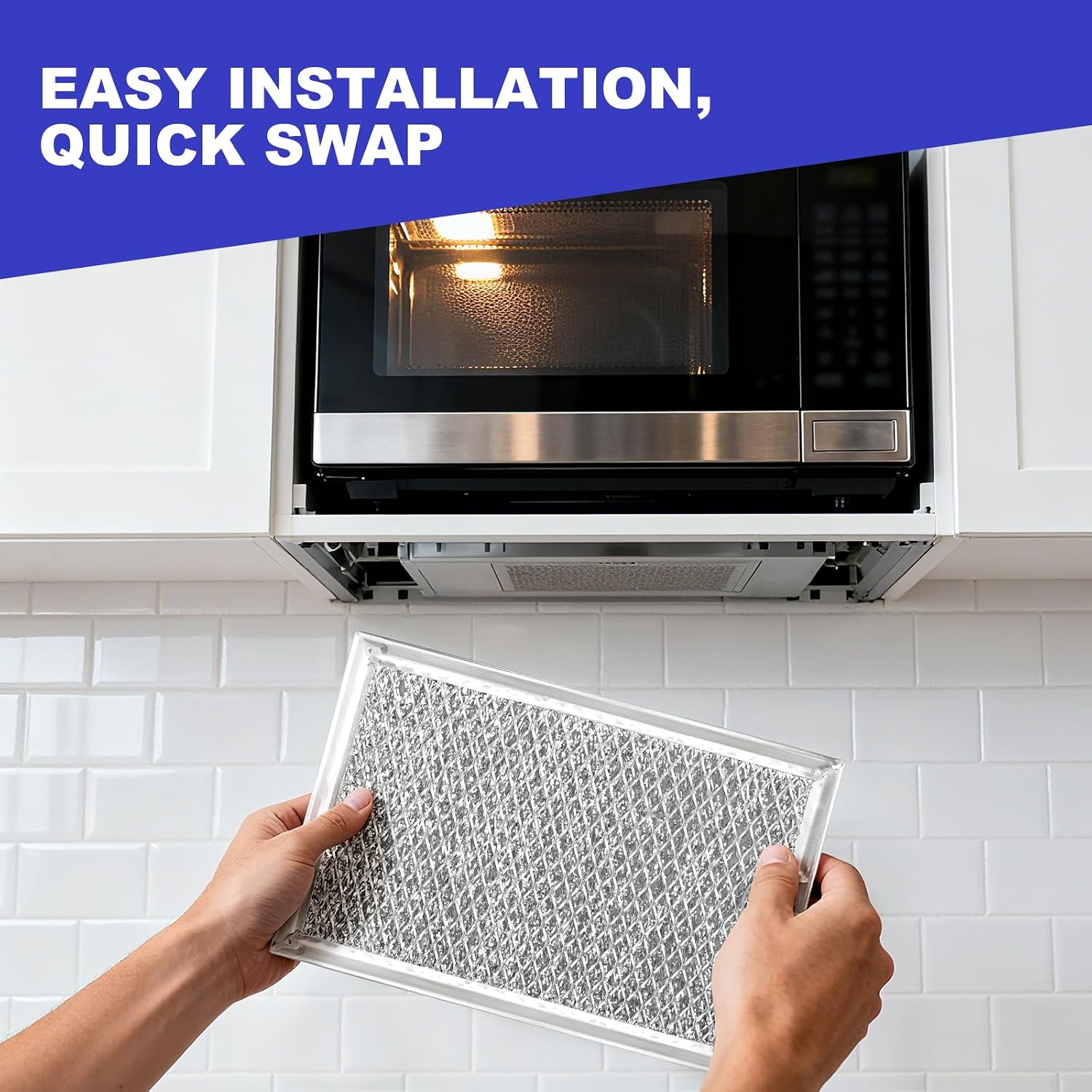 [2 Pack] OEM Microwave Filter Replacement 7.64" x 5.12"