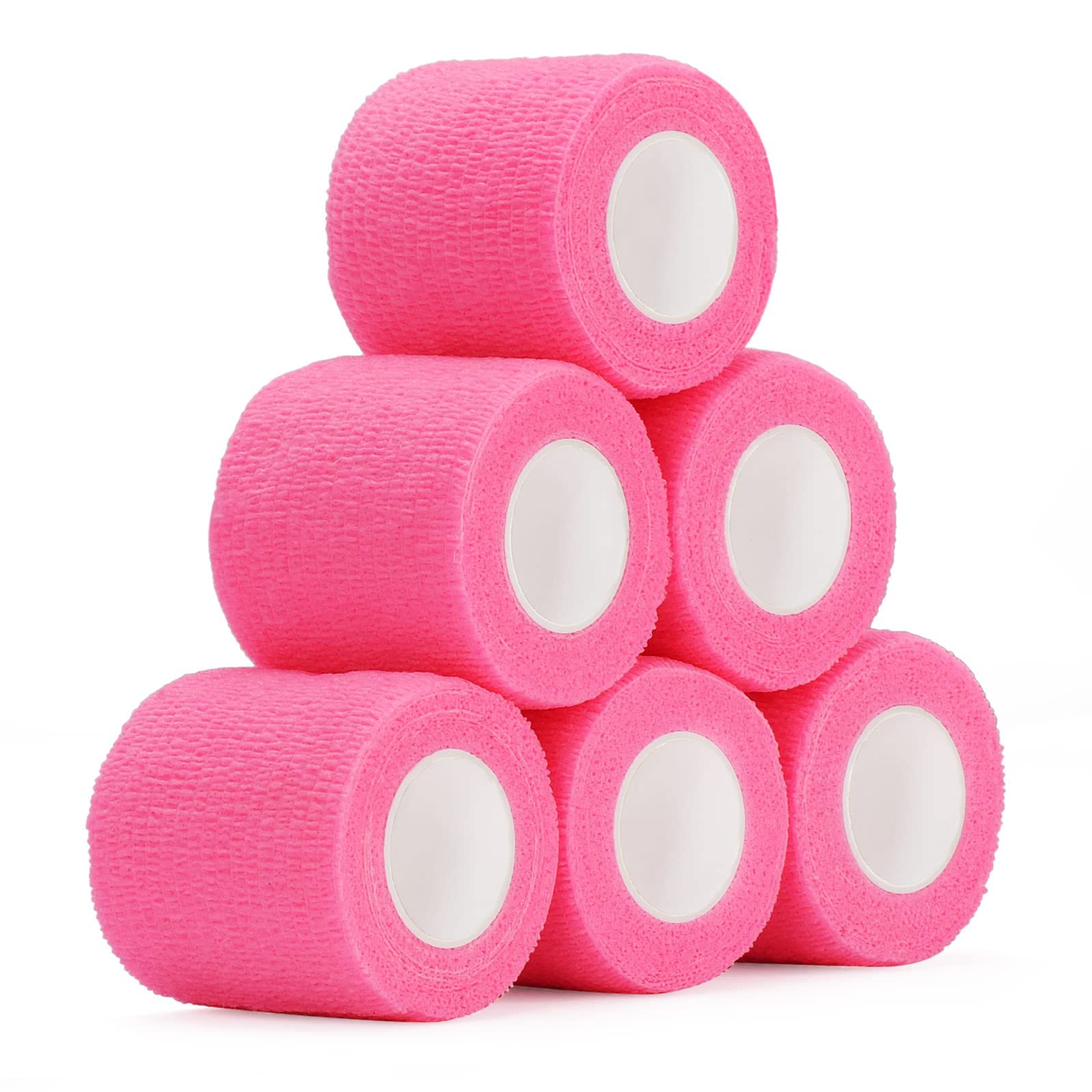 SEADESKY 6 Roll Self Adhesive Bandage Wrap 2 Inch Self Adherent Cohesive Bandages Athletic Sports Tape for Wrist Ankle Elastic Stretch Bandage Pet Vet Wrap for Dog Horse (Black) — view 9