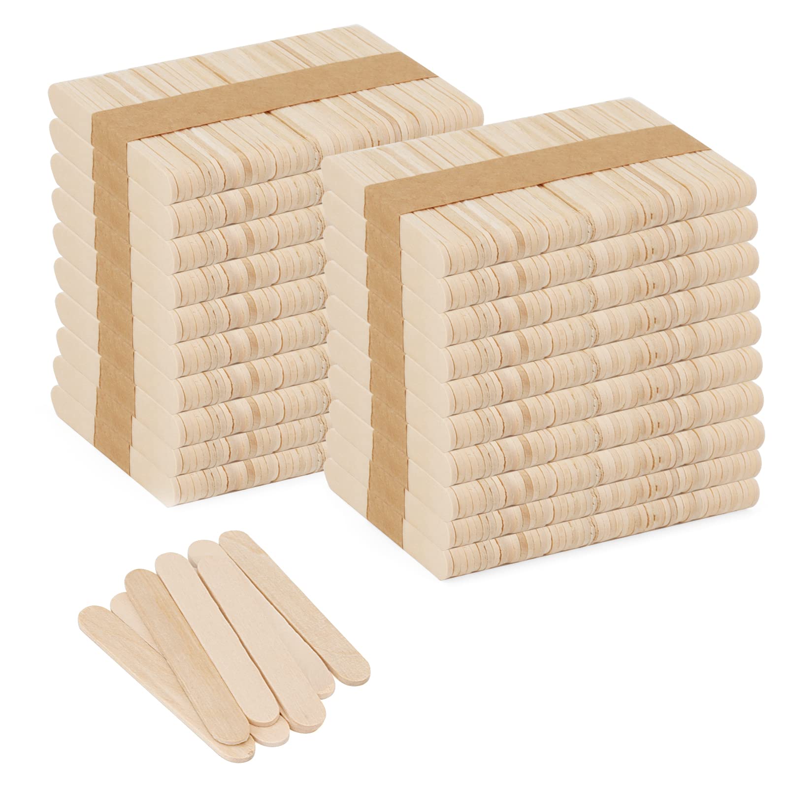 KEILEOHO 1000 bastoncini per lecca lecca in legno, bastoncini per ghiaccioli in legno, bastoncini per gelato, per artigianato, arte, fai da te, decorazione