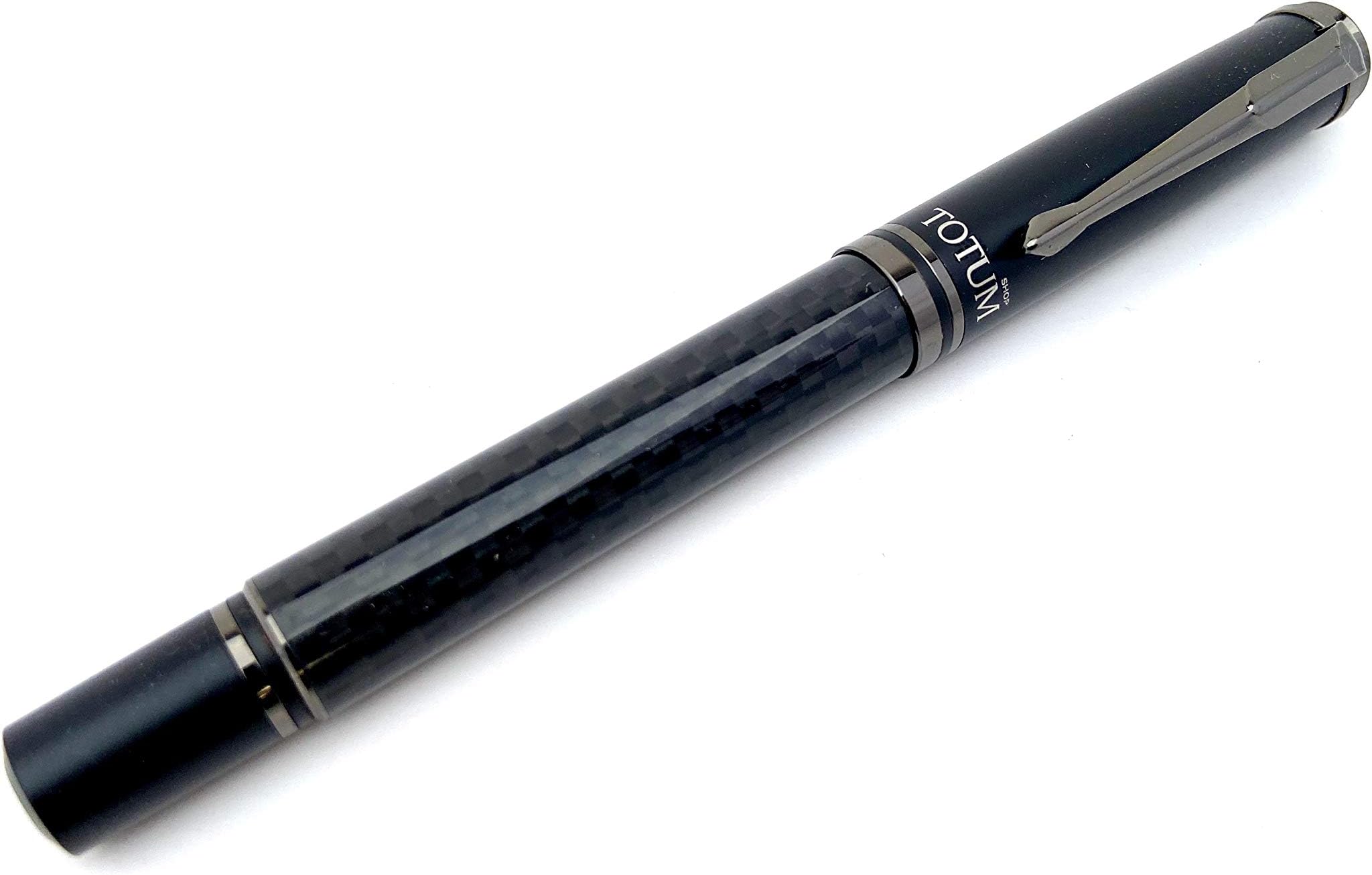 Carbon Fiber Roller Pen Matte Black - Black Ink, Smooth Writing, Executive for Business and Professionals, Cool Pen and Classy Gift for Men or Women. Gift Box included Shadow Moon