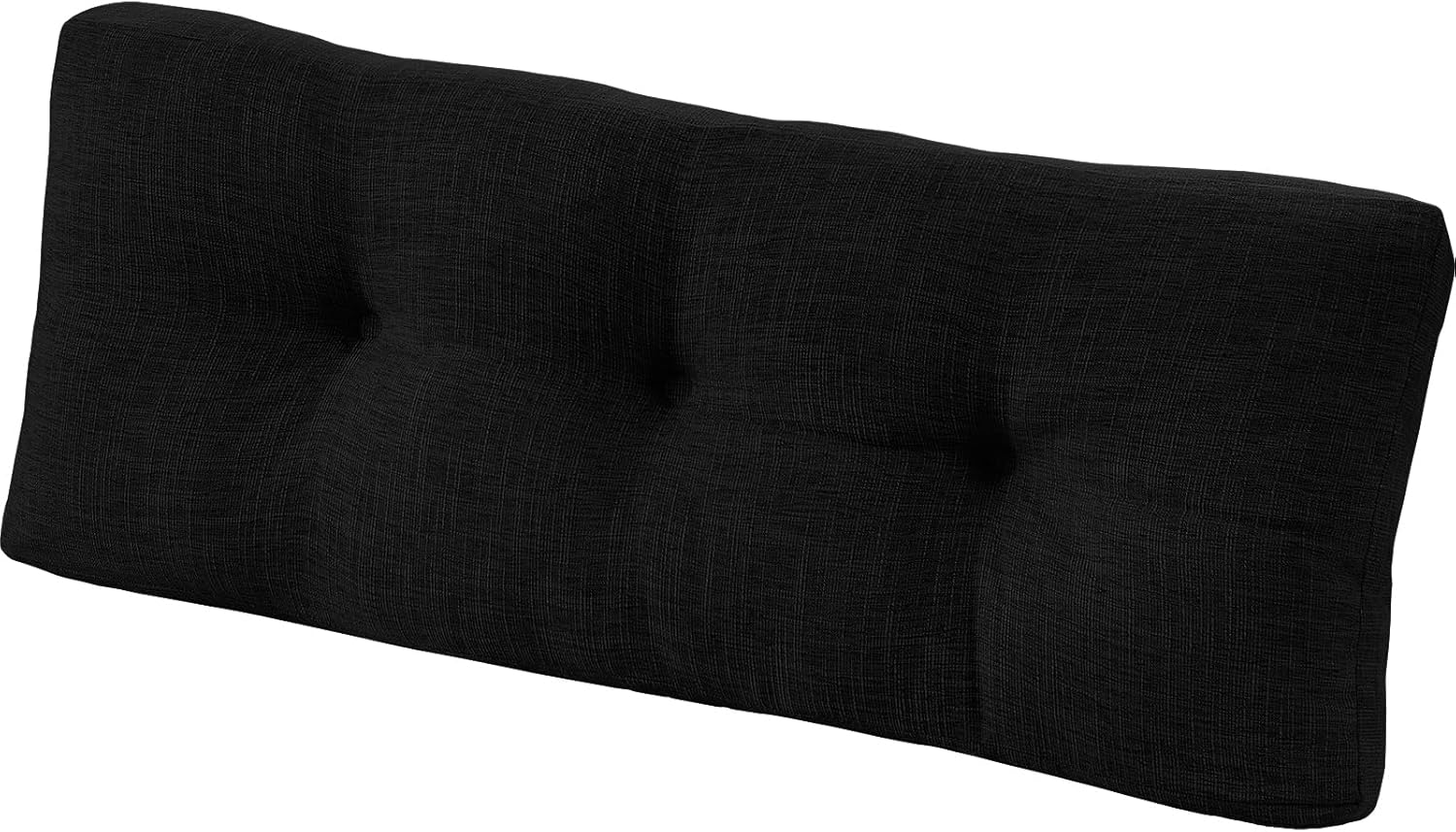 downluxe Indoor Bench Cushion for Indoor Furniture, Non-Slip Tufted Overstuffed Textured Foam Bench Seat Cushion, 1 Pack, 36" X 14" X 4", Black