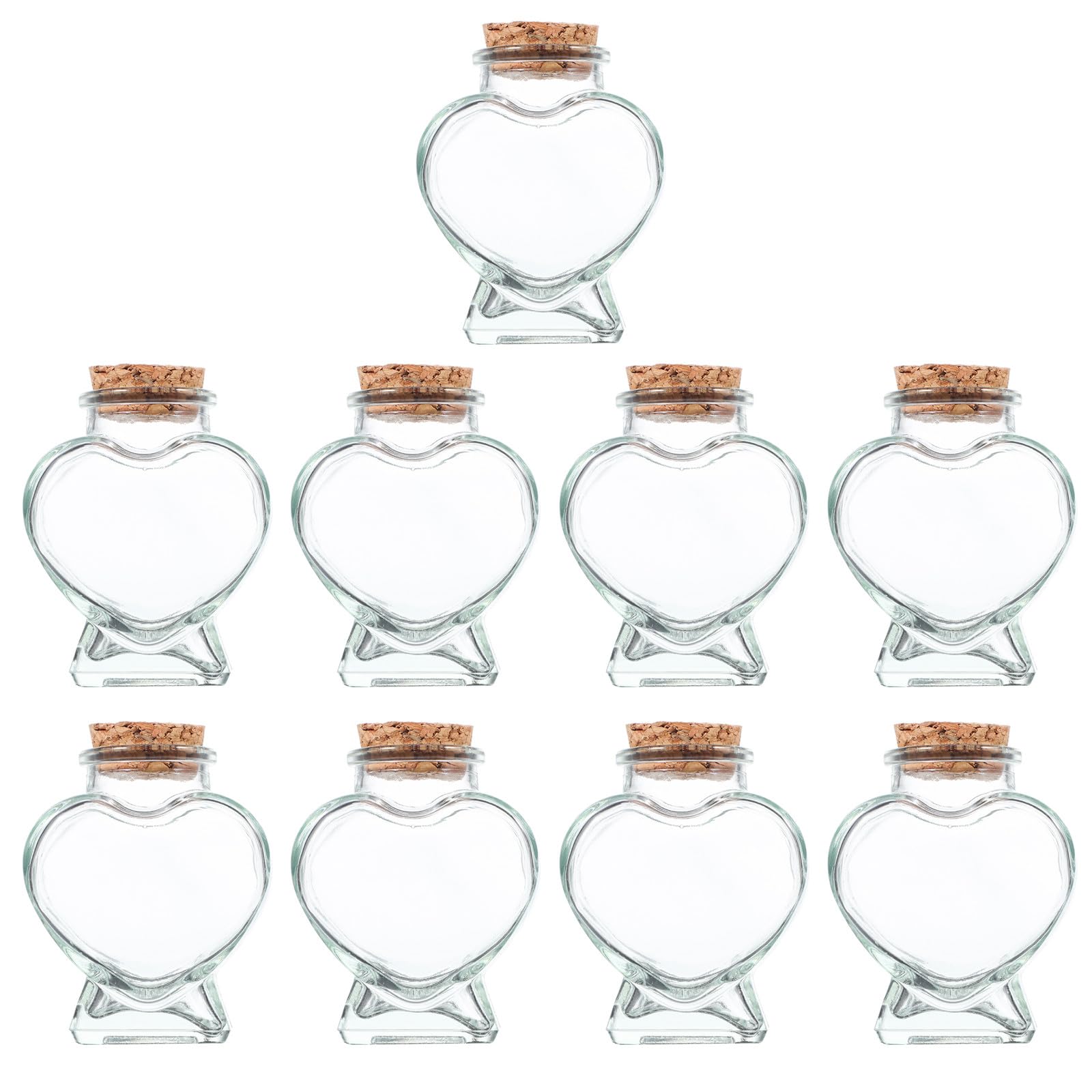 Bocal à souhaits en verre transparent pour décoration de table et fiole de mariage