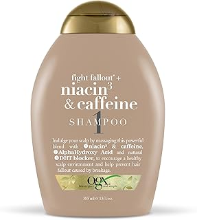 Organix Fight Fallout Plus Shampoo, Niacin & Caffeine, 13 Fluid Ounce